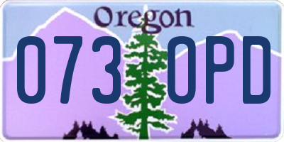OR license plate 073OPD