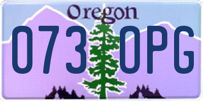OR license plate 073OPG