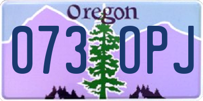 OR license plate 073OPJ