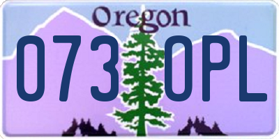 OR license plate 073OPL