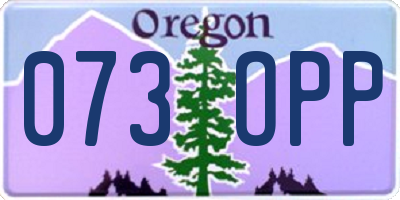 OR license plate 073OPP