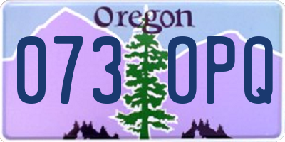 OR license plate 073OPQ