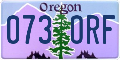 OR license plate 073ORF