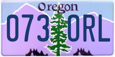 OR license plate 073ORL