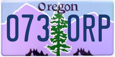 OR license plate 073ORP