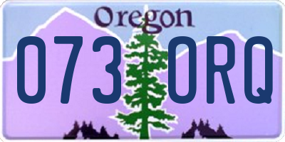 OR license plate 073ORQ