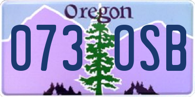 OR license plate 073OSB