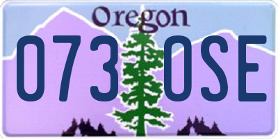 OR license plate 073OSE