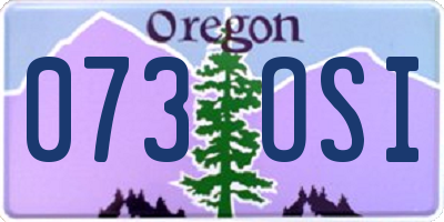OR license plate 073OSI
