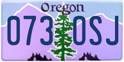OR license plate 073OSJ