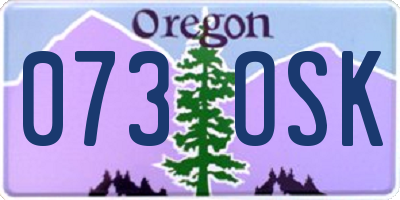 OR license plate 073OSK