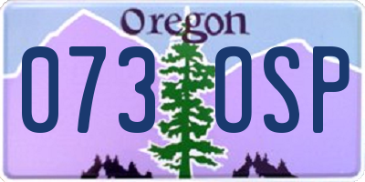 OR license plate 073OSP