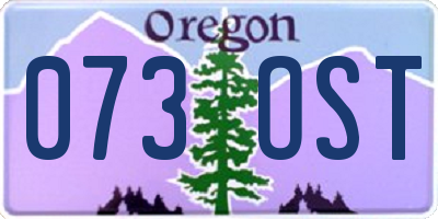 OR license plate 073OST