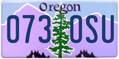 OR license plate 073OSU