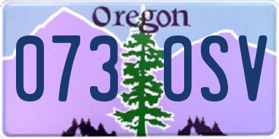 OR license plate 073OSV