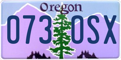 OR license plate 073OSX