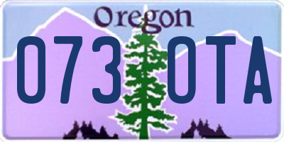 OR license plate 073OTA