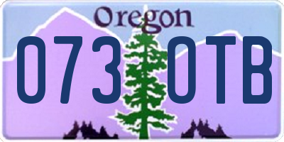 OR license plate 073OTB