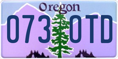 OR license plate 073OTD