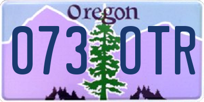 OR license plate 073OTR