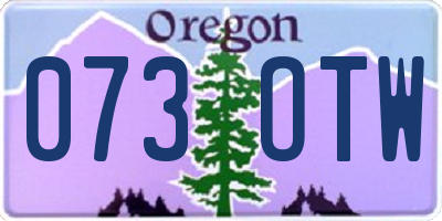 OR license plate 073OTW