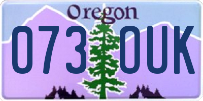 OR license plate 073OUK
