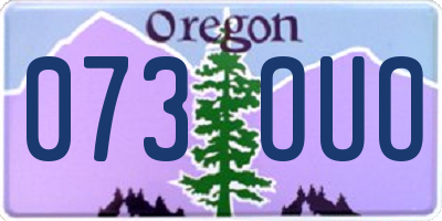OR license plate 073OUO