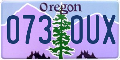 OR license plate 073OUX