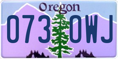 OR license plate 073OWJ