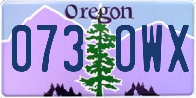OR license plate 073OWX