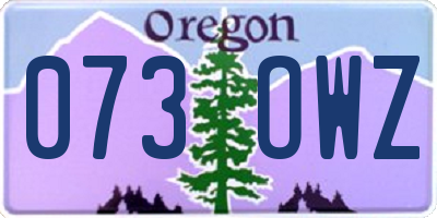 OR license plate 073OWZ