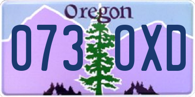 OR license plate 073OXD