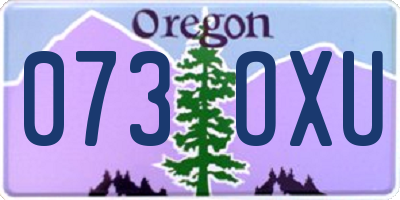 OR license plate 073OXU