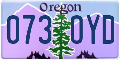 OR license plate 073OYD