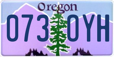 OR license plate 073OYH