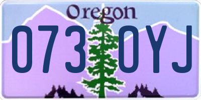 OR license plate 073OYJ