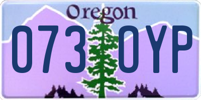 OR license plate 073OYP