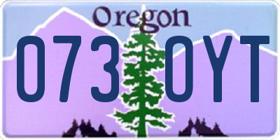 OR license plate 073OYT