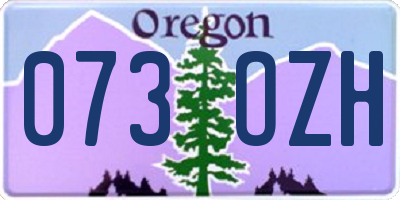 OR license plate 073OZH