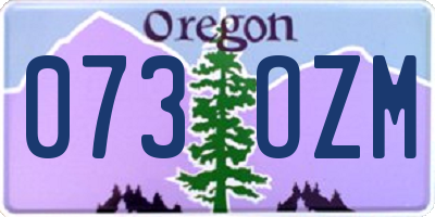 OR license plate 073OZM