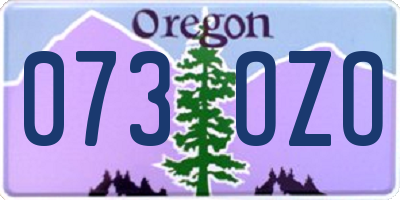 OR license plate 073OZO