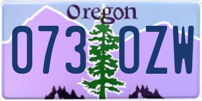 OR license plate 073OZW
