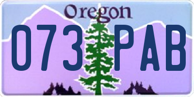OR license plate 073PAB