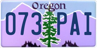 OR license plate 073PAI