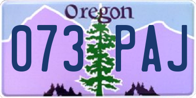 OR license plate 073PAJ