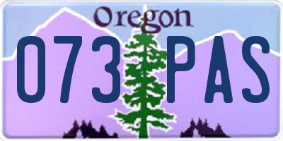 OR license plate 073PAS