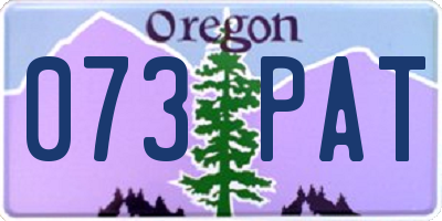 OR license plate 073PAT