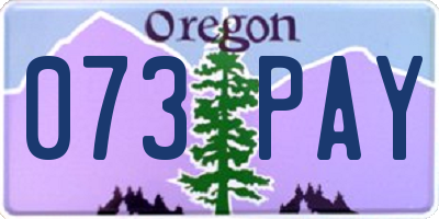 OR license plate 073PAY