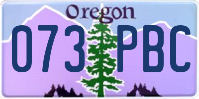 OR license plate 073PBC