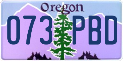 OR license plate 073PBD